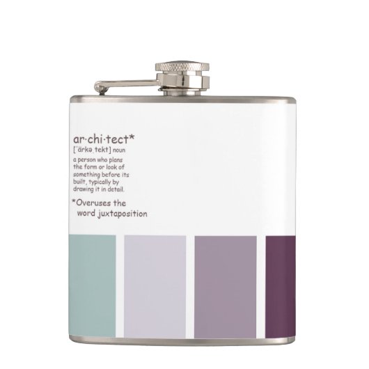 Architect Vinyl verpakte fles Heupfles (Voorkant)