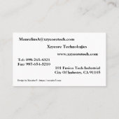 Architect Visitekaartje (Achterkant)