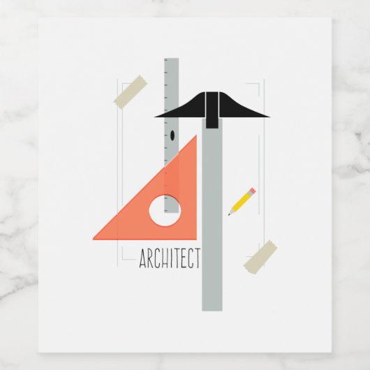 Architect Wijn Etiket (Enkel label)