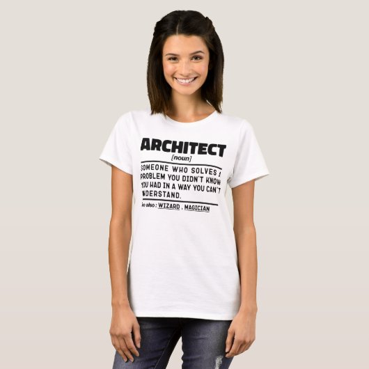 Architect Zelfstandig naamwoord Definitie Construc T-shirt (Voorkant volledig)