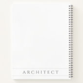 ARCHITECTE 8,5x11 Carnet spirale / Gris (Dos)