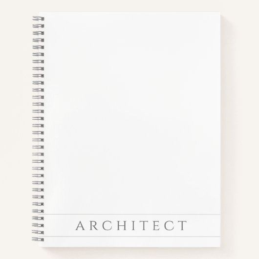 ARCHITECTE 8,5x11 Carnet spirale / Gris (Devant)