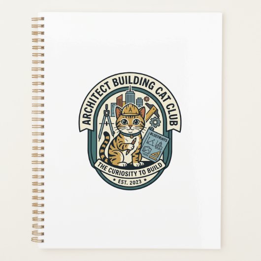 Architecte Bâtiment Chat Chat T-Shirt Graphique Ar (Devant)