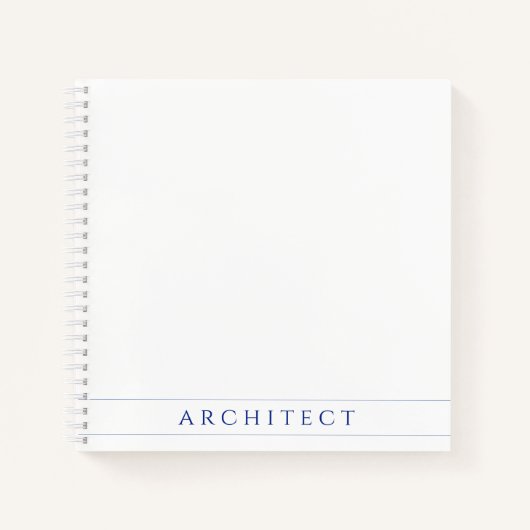 ARCHITECTE Carnet Carré à spirale de 8,5 po / bleu (Devant)
