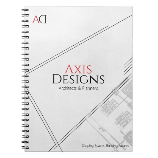 Architecte Carnet Spiral | Conception du plan dire (Devant)