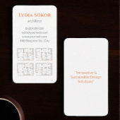 Architecte Carte de visite avec plans