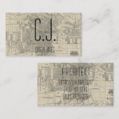 architecte carte de visite de plan (Devant / Derrière)