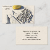 Architecte - Constructeur - Carte de Visite (Devant / Derrière)