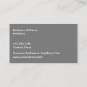 Architecte de construction Cartes de visite (Dos)