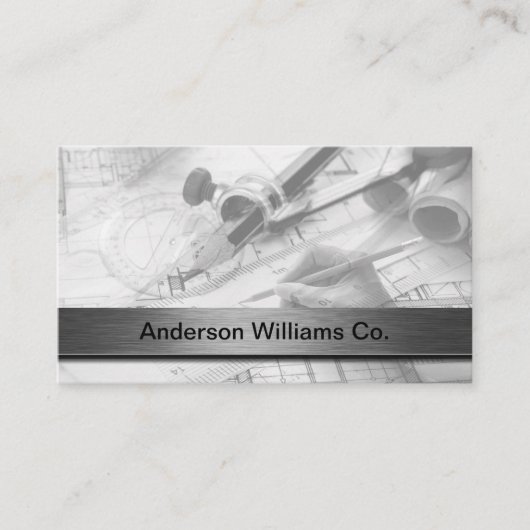 Architecte de construction Cartes de visite (Devant)