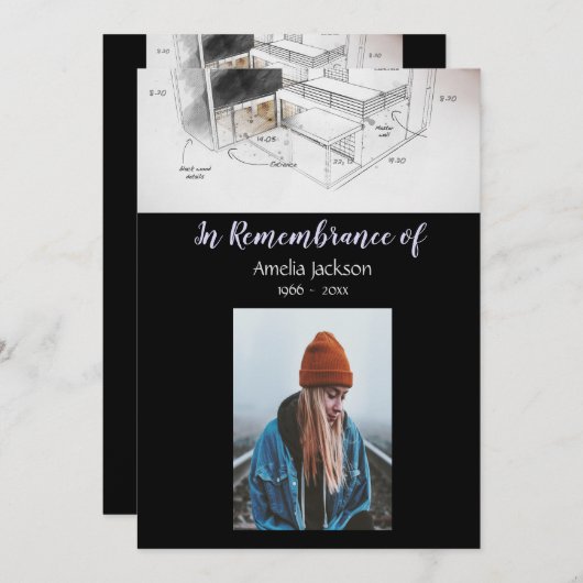 Architecte de l'architecture Invitation de la phot (Devant / Derrière)