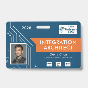 Architecte de technologie de circuits Badge photo
