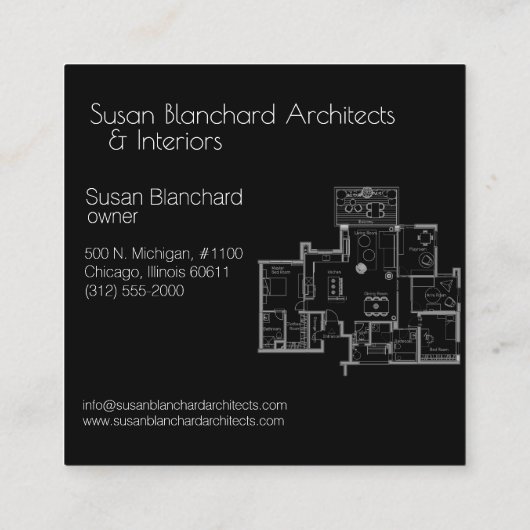 architecte et décorateur carte de visite (Dos)