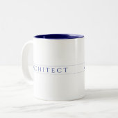 ARCHITECTE Marine Mug à deux tons (Devant gauche)