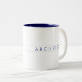 ARCHITECTE Marine Mug à deux tons (Devant droit)