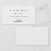 Architecte Moderne Simple Carte de visite minimal (Devant / Derrière)