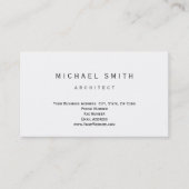 Architecte Moderne Simple Carte de visite minimal (Devant)