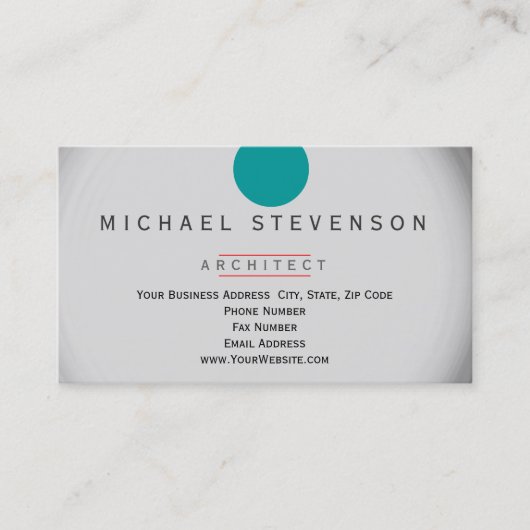 Architecte Moderne Simple Carte de visite minimal (Devant)