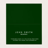 Architecte Moderne Simple Carte de visite minimal (Extérieur déplié)