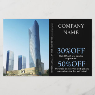 architecte van de bouwskyscraper flyer