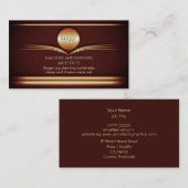 Architecten - Art Deco Burnged Brass Visitekaartje (Voorkant / Achterkant)