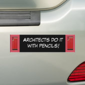Architecten doen het met potloden bumpersticker (Op auto)