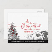 Architecten en bouwprofessionals minimalistisch feestdagenkaart (Voorkant / Achterkant)