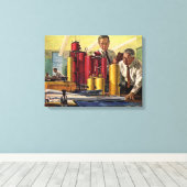 Architecten Werken in een Kantoor,  bedrijf Canvas Afdruk (Insitu (Houten vloer))