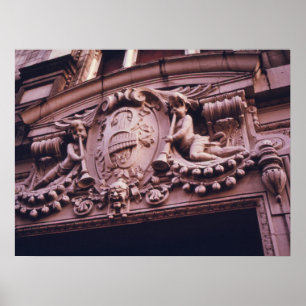 Architectonisch Detailtheater, Brooklyn, Vintage Poster
