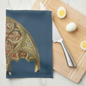 architectonisch element, decoratieve cirkels theedoek (Quarter Fold)