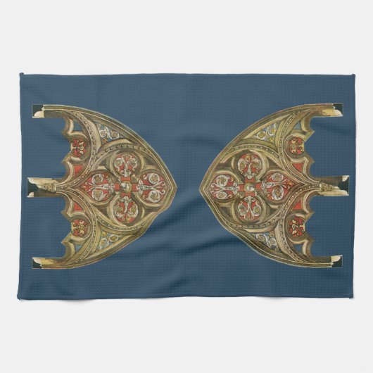 architectonisch element, decoratieve cirkels theedoek (Horizontaal)