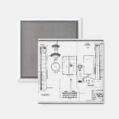 Architectonisch luchtstation van de Amerikaanse ma Magneet (Voorkant / Achterkant)