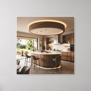 Architectonische Harmonie: Stroom van Binnen naar  Canvas Afdruk