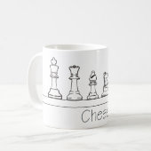 Architectonische schaakstukken koffiemok (Voorkant links)