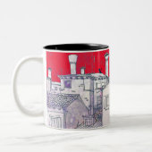 architectonische schets tweekleurige koffiemok (Links)