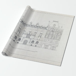  architectonische tekeningen van Hallwyl House Cadeaupapier