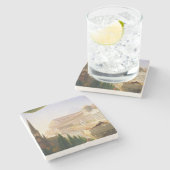 Architect's Dream (door Thomas Cole) Stenen Onderzetter (Zijkant)