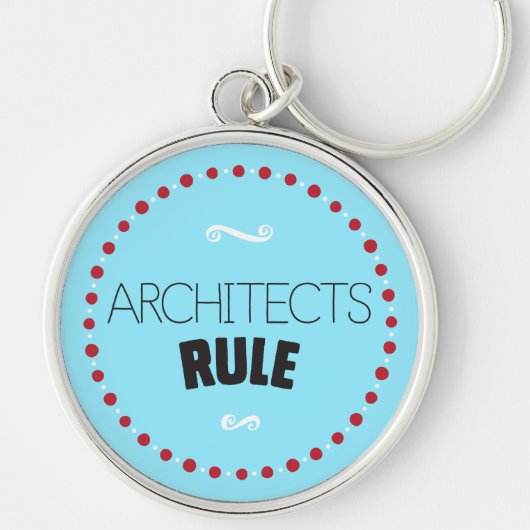 Architects Rule Sleutelhanger - blauw (Voorkant)