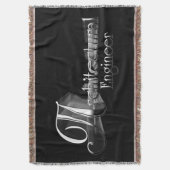 Architecturaal Engineer Typografie Artwork Deken (Voorkant Verticaal)