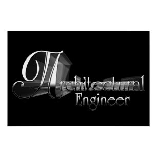 Architecturaal Engineer Typografie Artwork Perfect Poster
