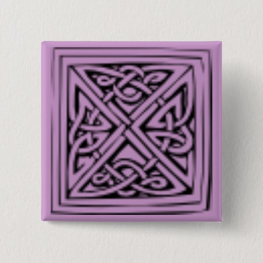 Architecturaal Motif Vierkante Button 5,1 Cm (Voorkant)