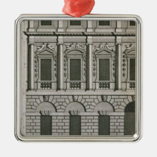 Architecturaal ontwerp waaruit de Palladian-propo Metalen Ornament