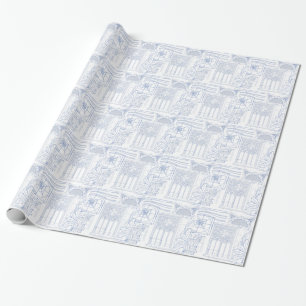 Architecturaal overzicht cadeaupapier