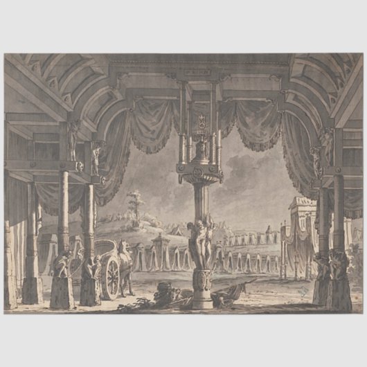 Architecturaal tekening oud Rome-ontledingspapier Tissuepapier (Voorkant)