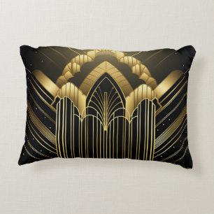 Architectural Art Deco Accent Kussen