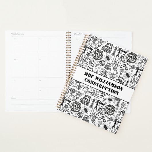 Architectural Blueprint Engineer noir et blanc (Devant avec enveloppe)