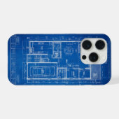 Architectural Blueprint House Floor Plan Design iPhone Hoesje (Achterkant horizontaal)