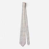 Architectural Blueprint Pattern Men's Neck Tie Stropdas (Voorkant)
