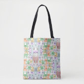 Architectural Blueprint Pattern Tote Bag (Devant)