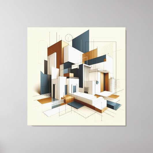 Architectural Form Study Canvas Afdruk (Voorkant)